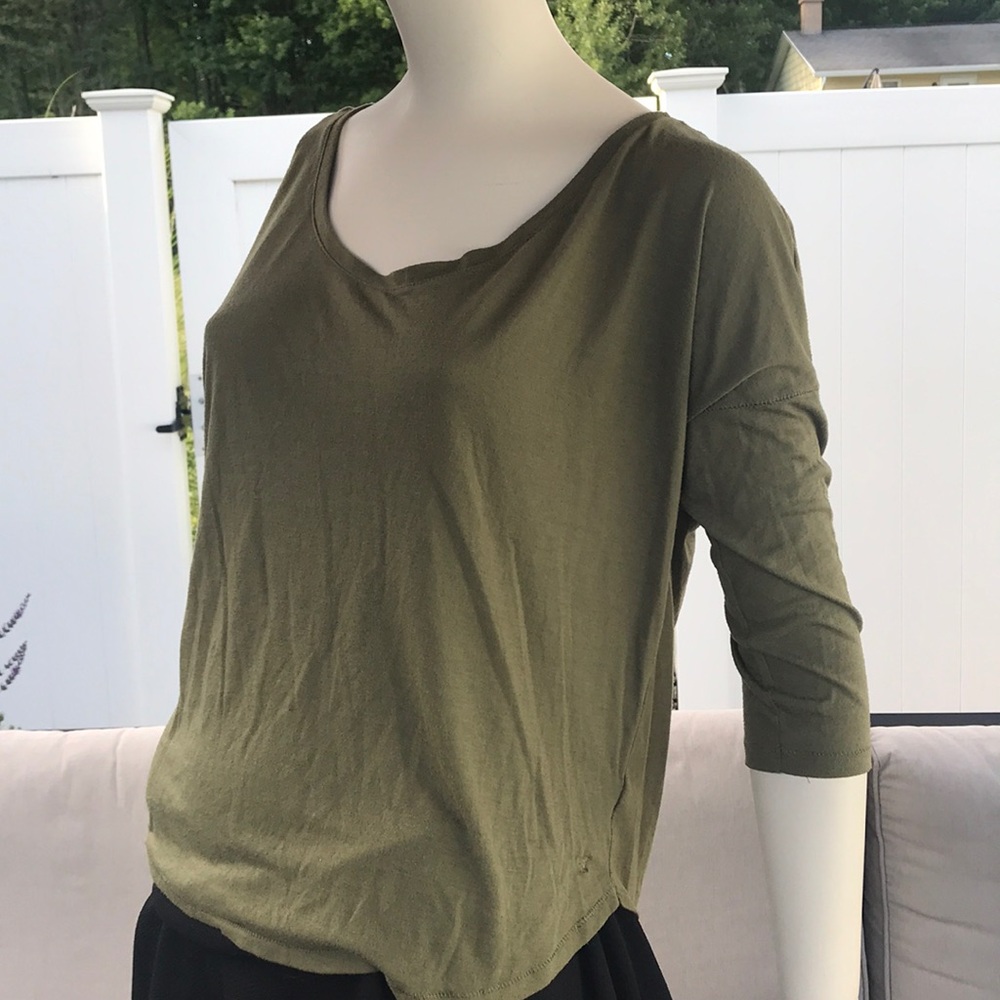 Casual army green top